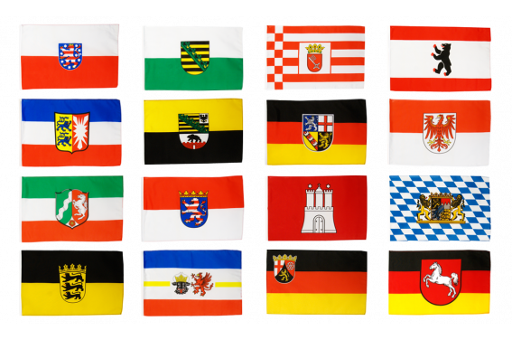 Fahnen Set Deutschland 16 Bundesländer - 60 x 90 cm 