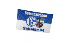 Hissflagge FC Schalke 04 GE-Schalke recycelt - 150 x 250 cm