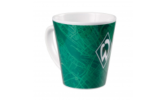 SV Werder Bremen Kaffeebecher Tasse Stadtplan und Raute Grün