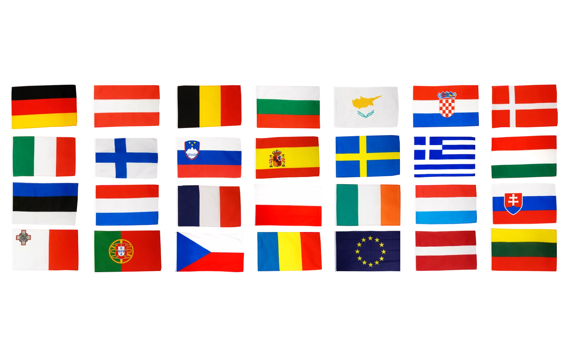 Fahnen Set Europäische Union EU 28 Staaten - 60 x 90 cm 