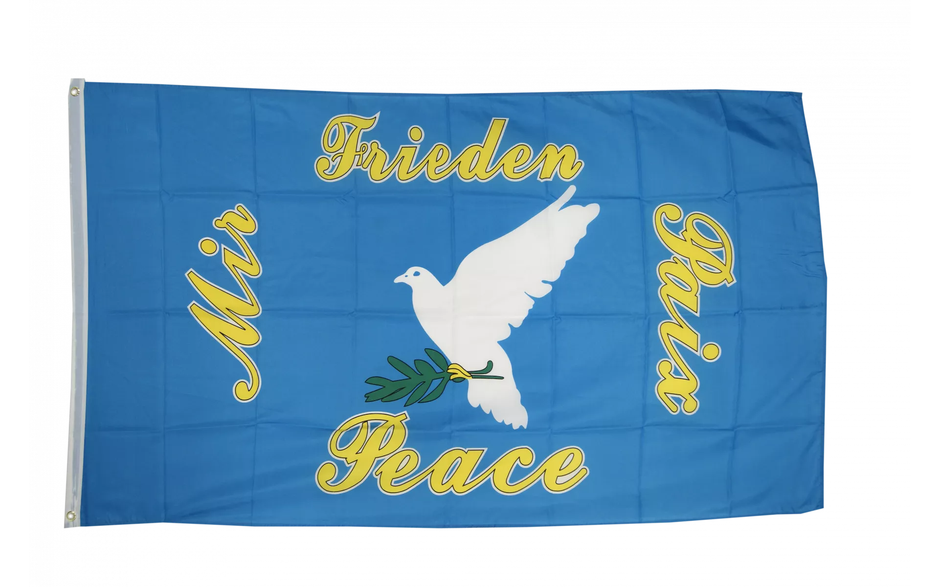 Friedensfahne Regenbogenzeichen Friedenstaube Outdoor Banner Flagge 150 x  90 cm